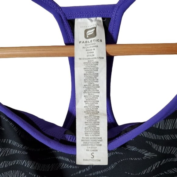 Fabletics Tank Top Norwalk attached bra Gym Running Yoga Workout Athletic S - Picture 7 of 8